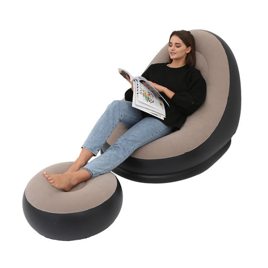 Matelas gonflable, canapé paresseux, chaise longue, tabouret confortable pour les jambes, pouf simple pour la maison et l'extérieur